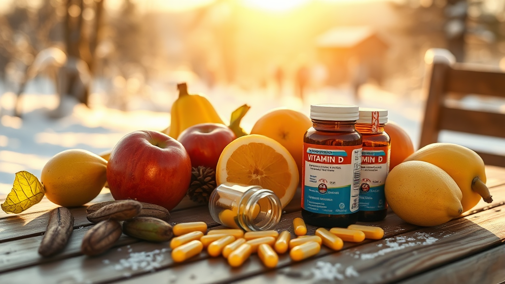 겨울, 왜 영양소 섭취가 중요할까? (realistic 스타일)