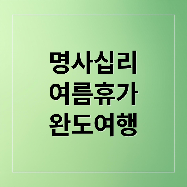 명사십리여름휴가완도여행 (여름 완도 명사십리 해수욕장)