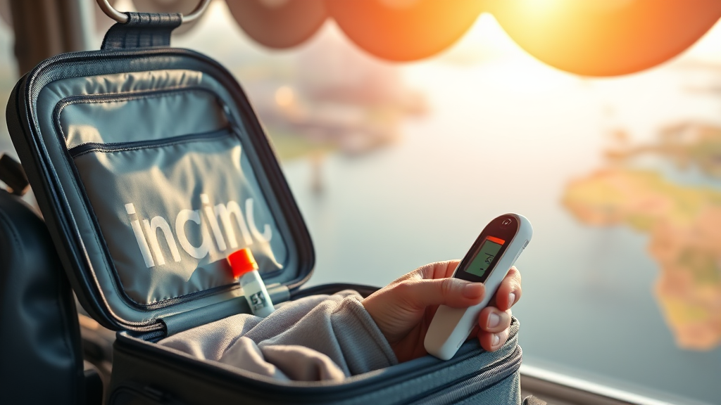 인슐린 변질 막는 시원한 여행의 비밀 (realistic 스타일)