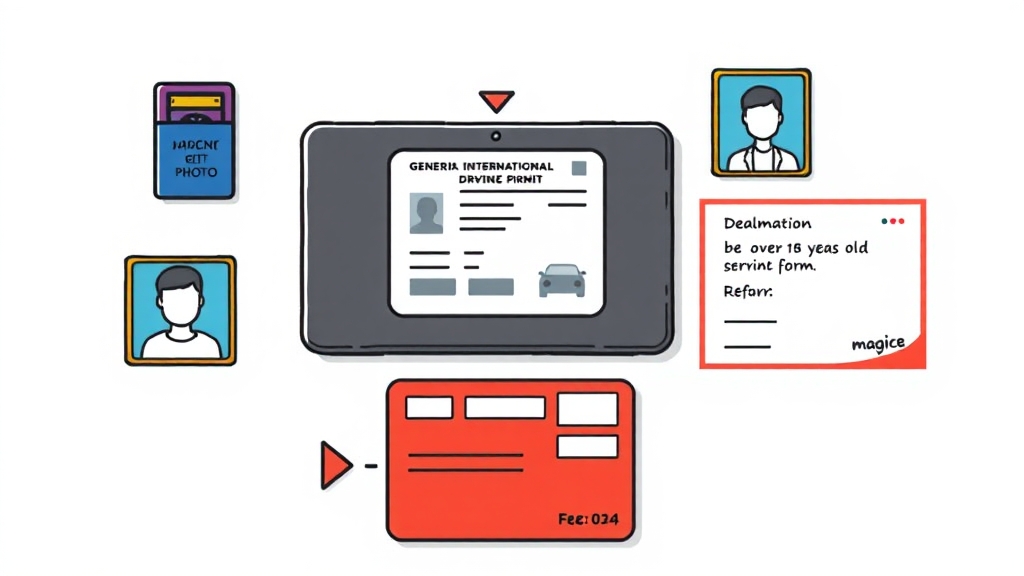 발급 조건 및 필요 서류 (cartoon 스타일)