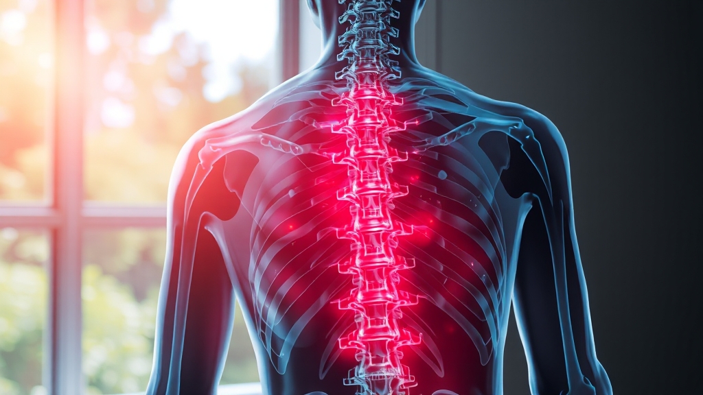 등 통증 관련 질환 (realistic 스타일)