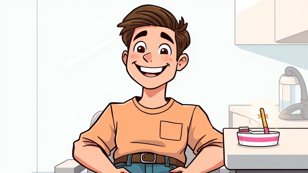 올바른 구강 관리 방법 (cartoon 스타일)