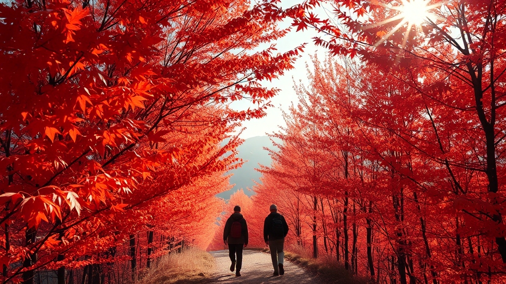 내장산 단풍 여행, 왜 특별할까? (realistic 스타일)