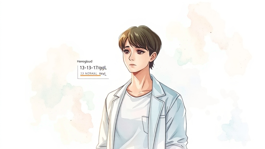 혈색소 수치, 어떻게 확인해야 할까요? (watercolor 스타일)