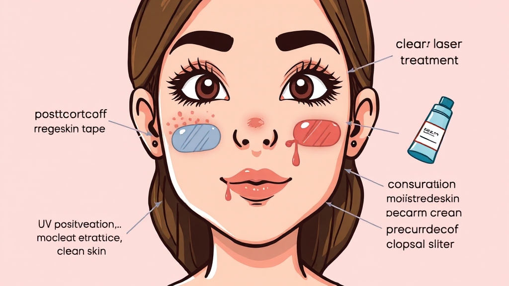 치료 후 관리법 (cartoon 스타일)