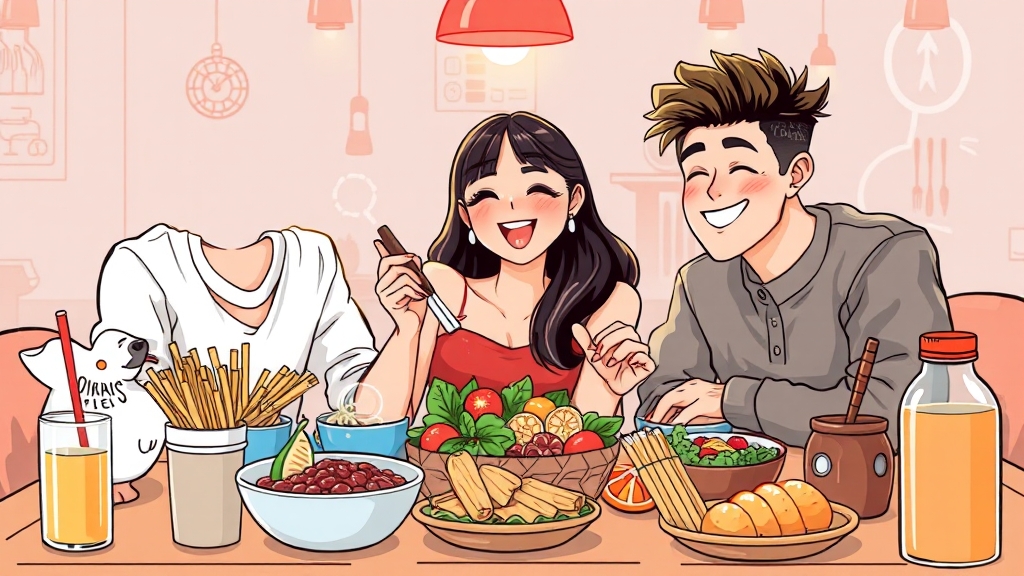 먹방 유튜버 수익 구조 & 시장 현황 (illustration 스타일)