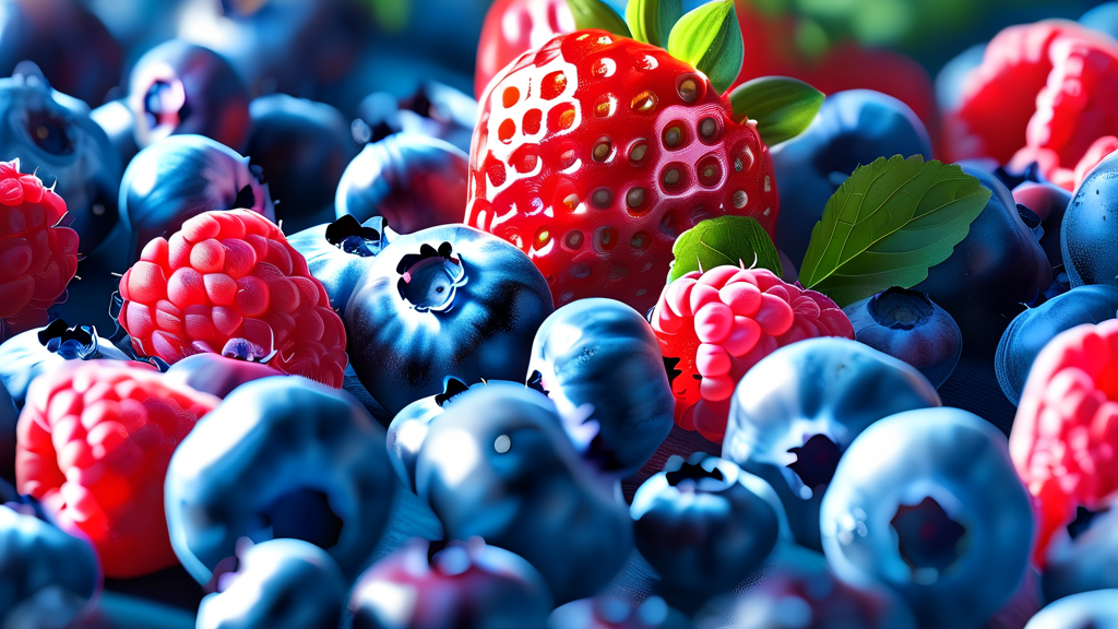 블루베리, 안토시아닌의 보고를 만나다 (realistic 스타일)