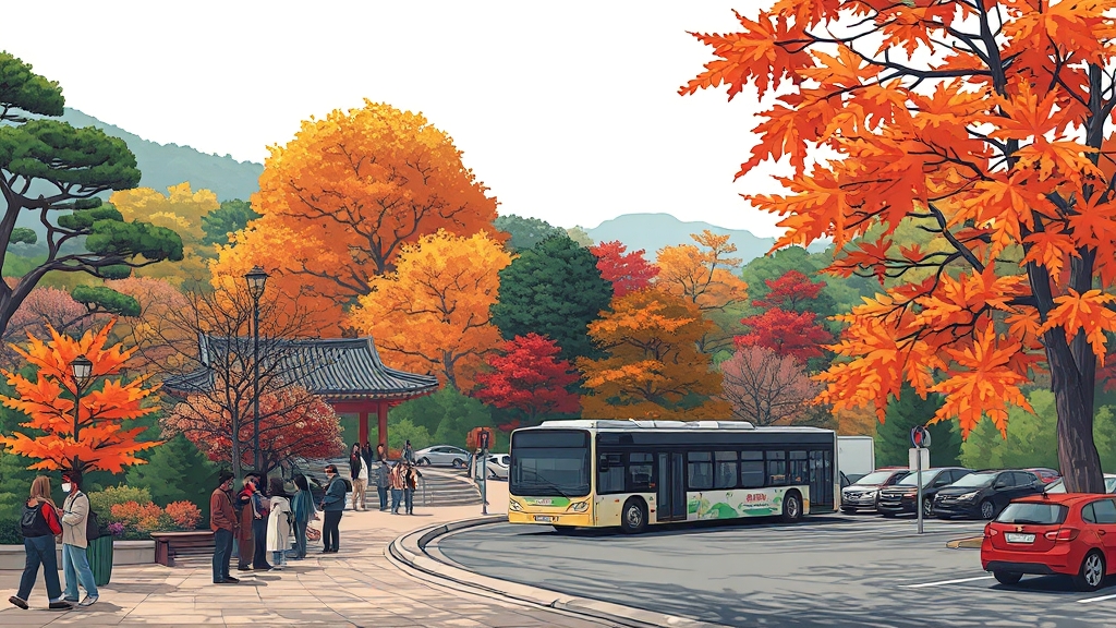 화담숲 주차 정보: 위치, 요금, 꿀팁 총정리 (illustration 스타일)