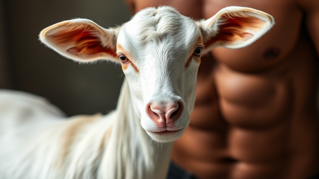 산양컷: 댄디함과 건강을 동시에 잡는 비결 (realistic 스타일)