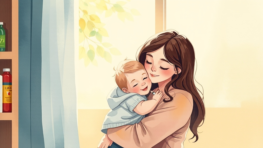 임산부 독감 예방접종 (illustration 스타일)