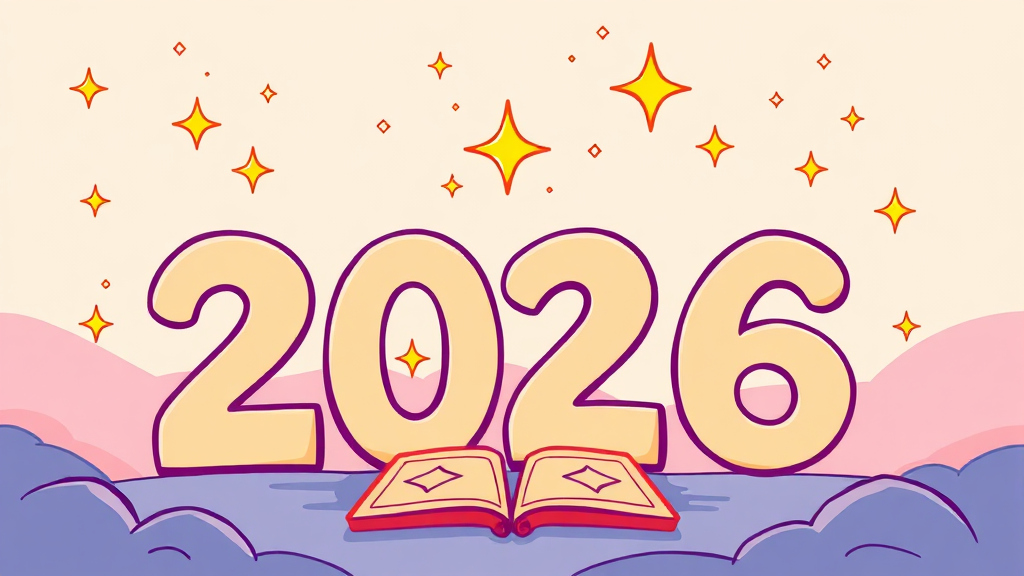 2026년 무료 운세 확인법 (cartoon 스타일)