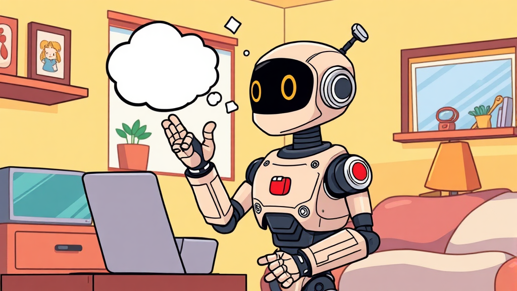 LG 클로이드, AI 홈 로봇 진화 (cartoon 스타일)