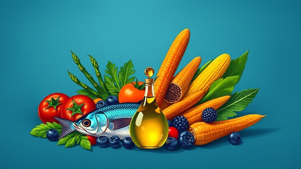 건강한 식습관 (illustration 스타일)