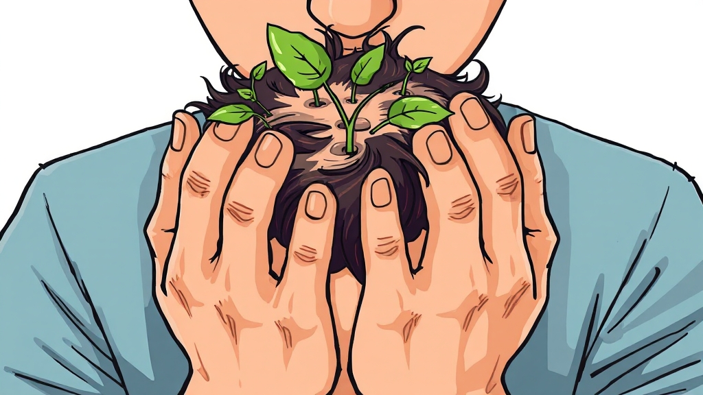 모발이식 부작용 및 위험성 (cartoon 스타일)