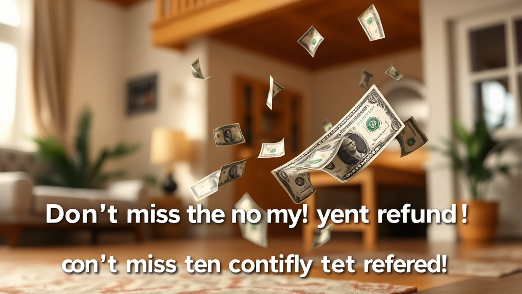 월세 환급 신청 절차 안내 (realistic 스타일)