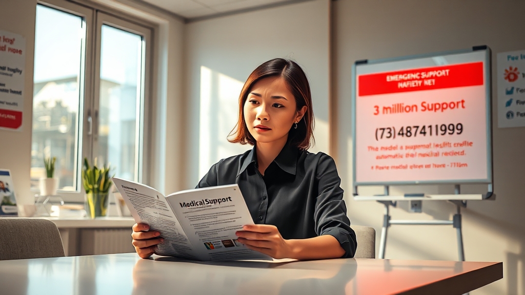 저소득층 및 긴급 의료 지원 (realistic 스타일)