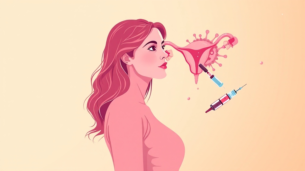 HPV 바이러스와 자궁경부암 관계 (illustration 스타일)