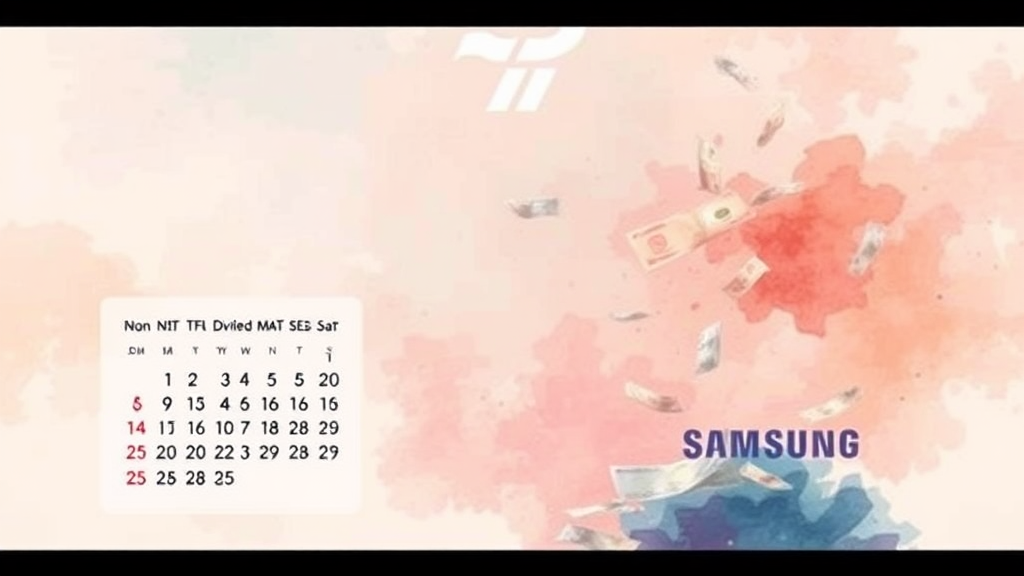 배당금 지급일 및 확인 방법 (watercolor 스타일)