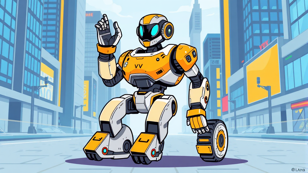 아틀라스 기술적 진보: 피지컬 AI와 구동 방식 (cartoon 스타일)