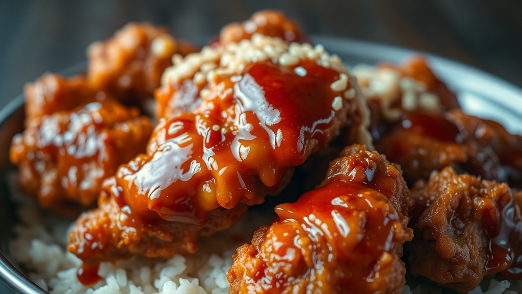 닭강정 재료 준비 A to Z (realistic 스타일)