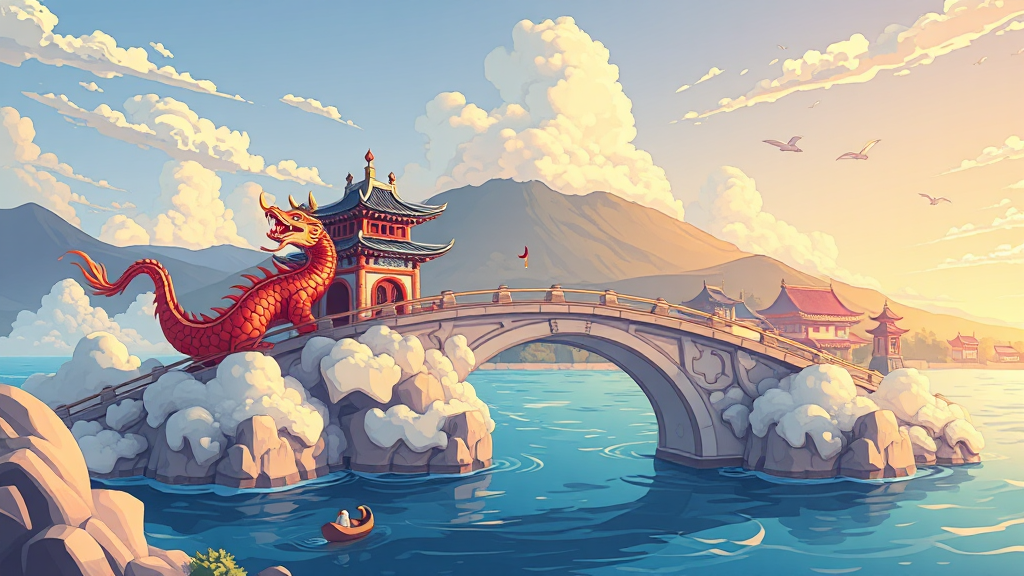 용궁 구름다리, 뭐가 특별할까? (cartoon 스타일)