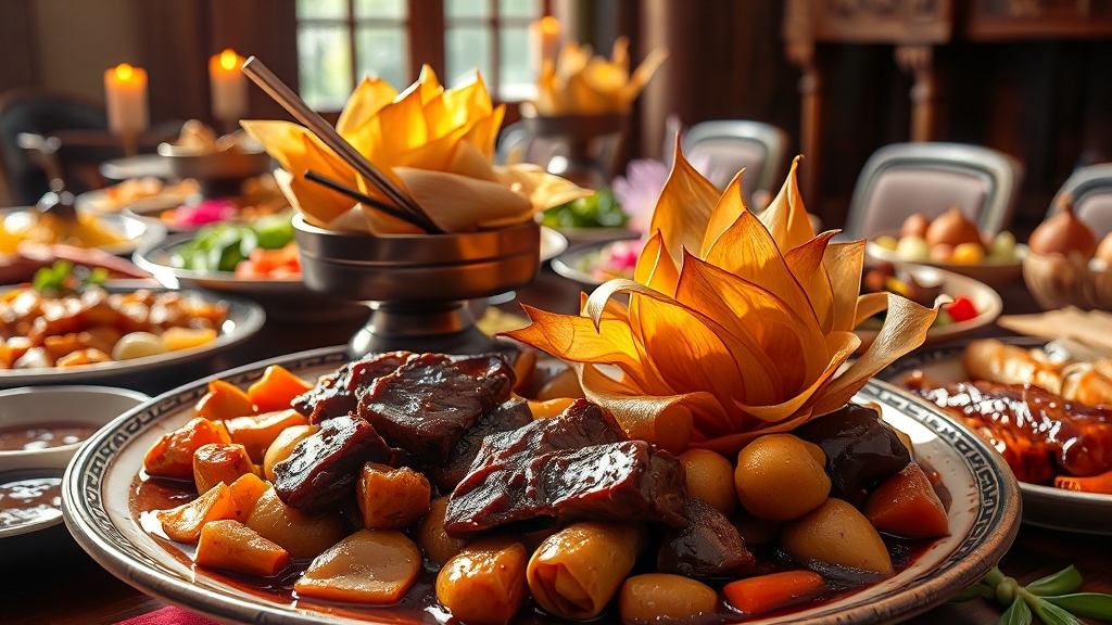 드라마 속 음식: 특별한 요리와 레시피 (realistic 스타일)