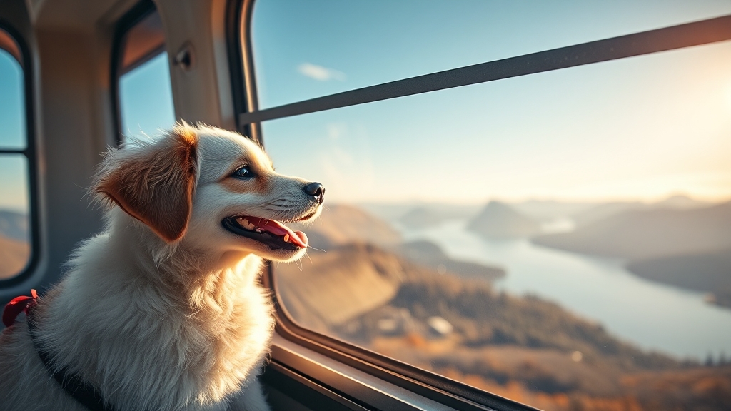 댕댕이와 함께 케이블카 탑승! (realistic 스타일)