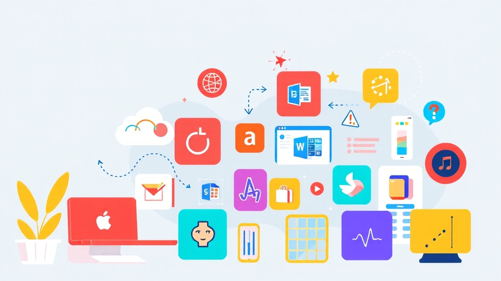 오피스 웹앱 활용 방법 (illustration 스타일)