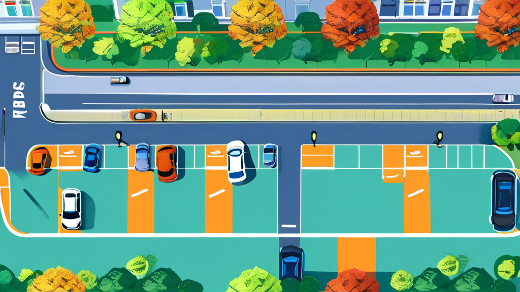 공영주차장 5부제, 주차 걱정 덜어줄 해결책 (cartoon 스타일)