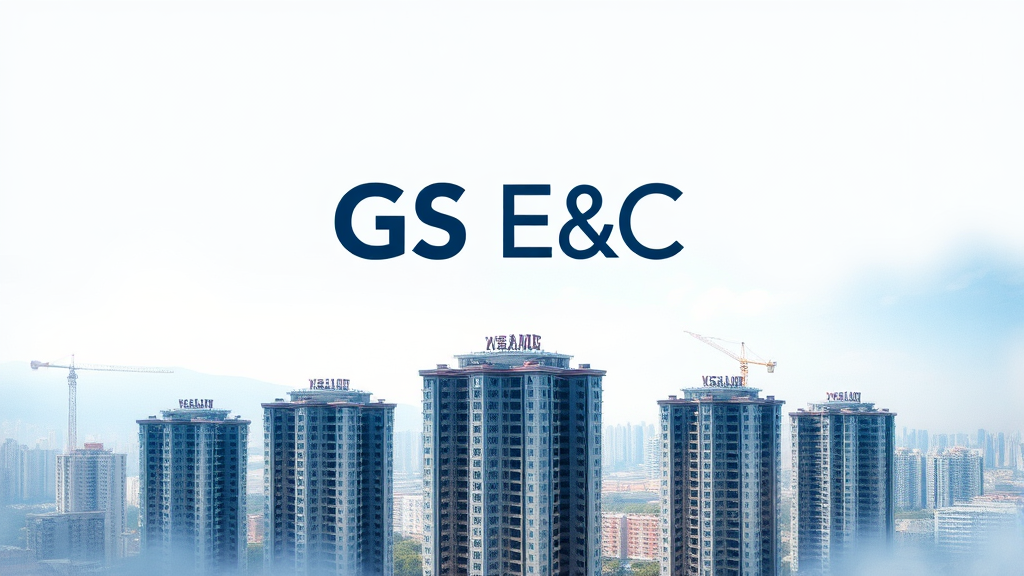 GS건설 기업 개요 (watercolor 스타일)