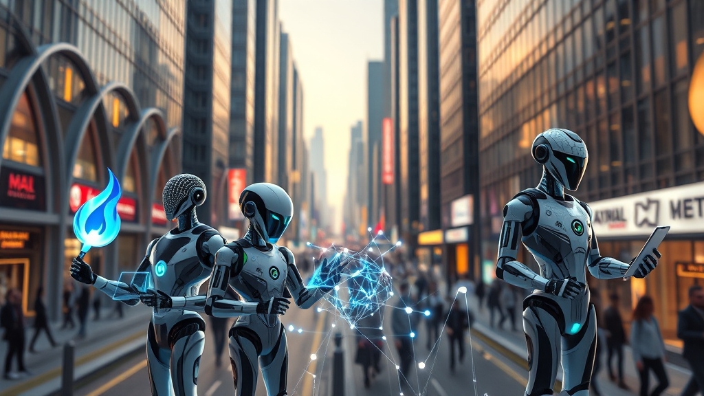 AI 챗봇 활용 전략 및 미래 전망 (realistic 스타일)