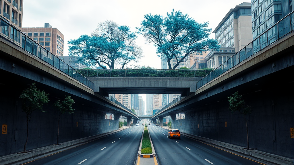 지하 고속도로, 어떤 변화를 가져올까? (realistic 스타일)