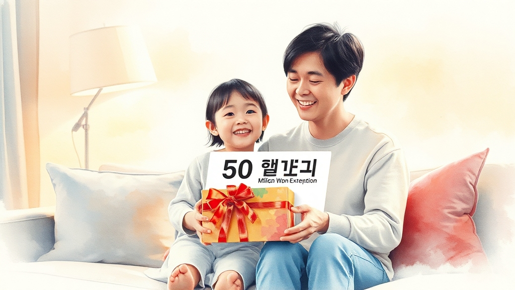 현금 증여 간편 신고 (watercolor 스타일)