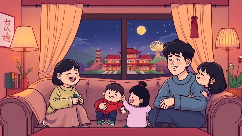 OTT 플랫폼 추석 특집 (cartoon 스타일)