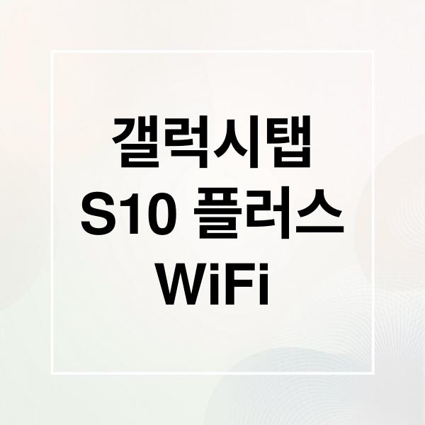 갤럭시탭
S10 플러스
WiFi (갤럭시탭 S10 플러스 WiFi)