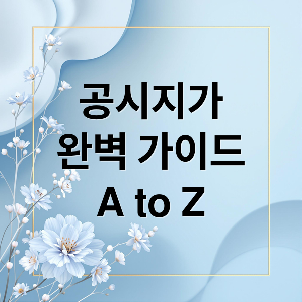 공시지가
완벽 가이드
A to Z (공시지가 조회 사이트)
