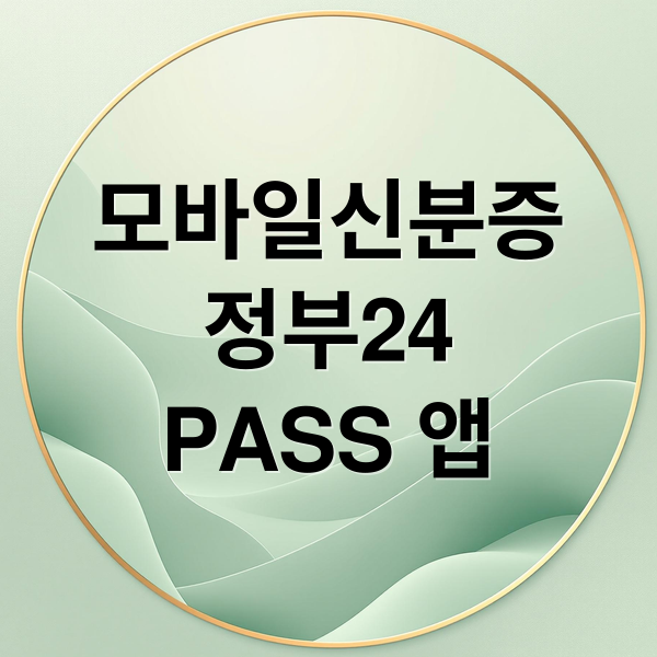 모바일신분증
정부24
PASS 앱 (모바일 신분증 발급방법)