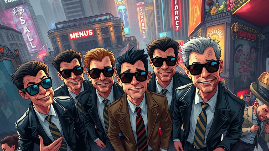 사회적 메시지와 풍자 (realistic 스타일)