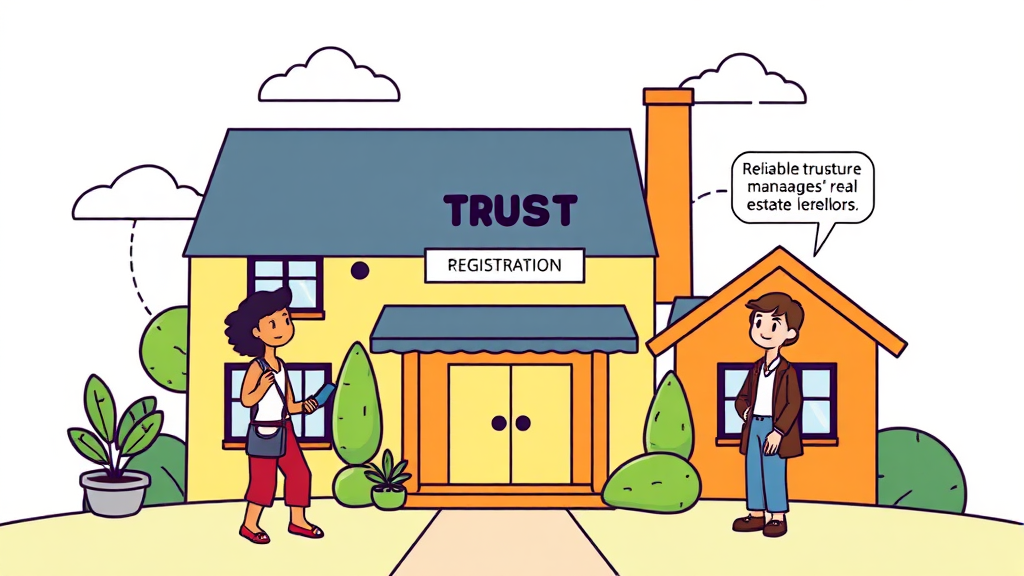 신탁등기, 무엇이 궁금하신가요? (cartoon 스타일)