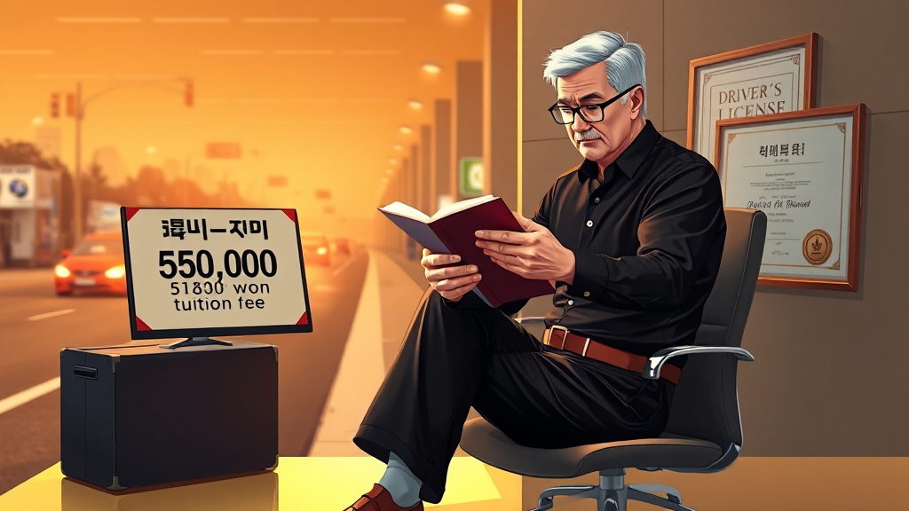 교육 비용 및 준비물, 꼼꼼하게! (illustration 스타일)