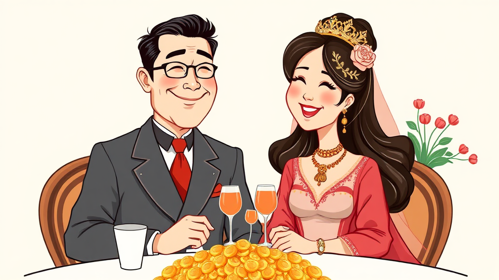 과거 재력 언급과 결혼 후 활동 기대 (illustration 스타일)