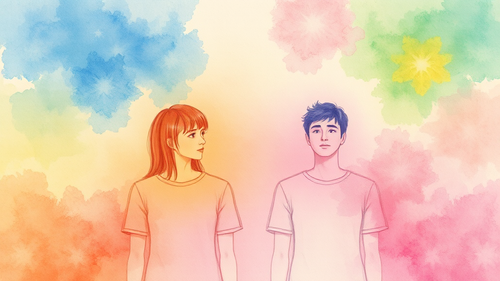 MBTI 16가지 성격 유형 (watercolor 스타일)