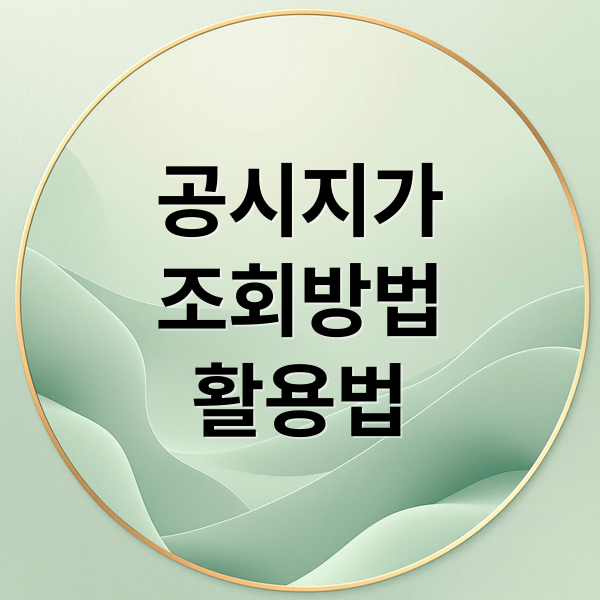 공시지가
조회방법
활용법 (공시지가 조회 사이트)