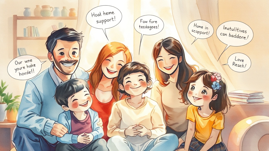 가정과 학교에서의 지원 전략 (watercolor 스타일)