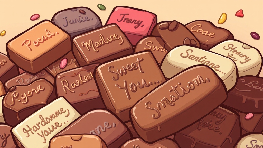 ‘달.너.새’ 초콜릿 개요 (cartoon 스타일)