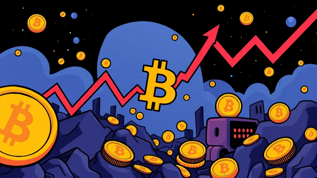 비트코인 완벽 가이드: 시작부터 전망까지, 투자 핵심 총정리 5 비트코인 시가총액과 시장 현황 분석 (cartoon 스타일)