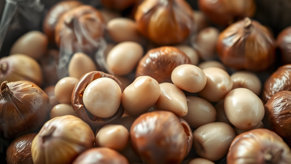 삶은 밤 껍질 쉽게 벗기는 방법 (realistic 스타일)