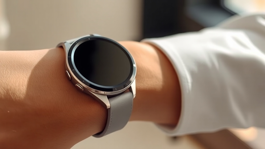 워치7 첫인상: 세련된 디자인 (realistic 스타일)