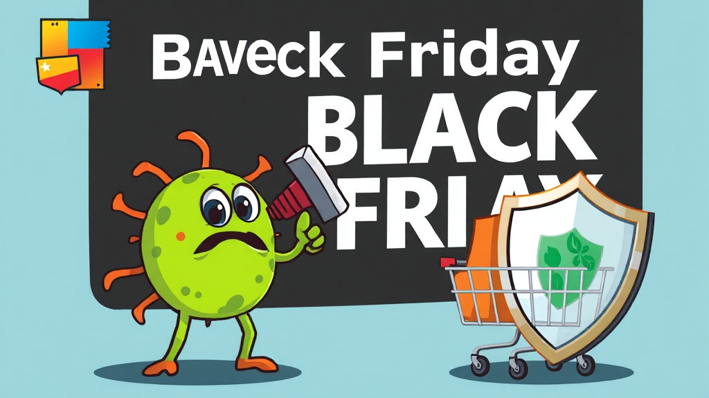 AVG 백신, 블랙프라이데이 구매 꿀팁 (cartoon 스타일)