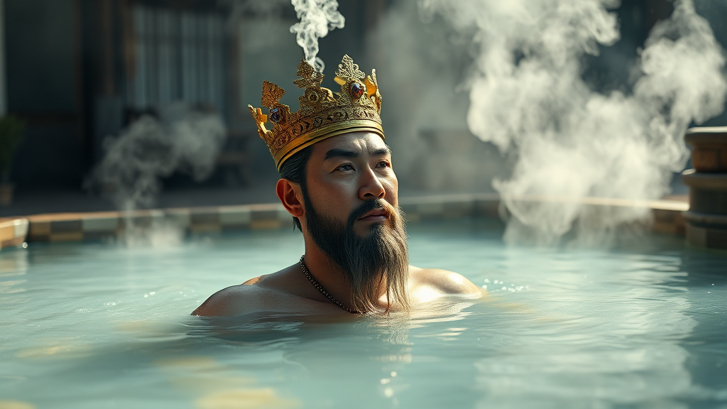 온양온천, 역사와 효능 (realistic 스타일)